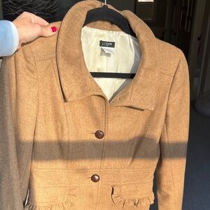 J. Crew Women's Brown Blazer with Button Detail